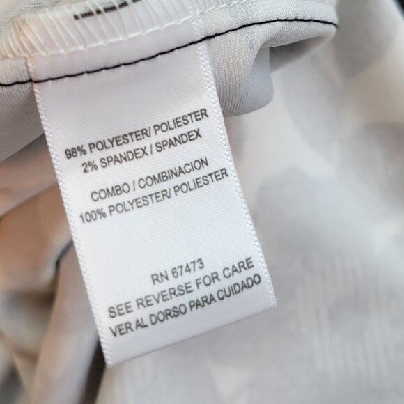 Gabby Skye Dress Black & White Keyhole Neck Floral Hem - Picture 6 of 8